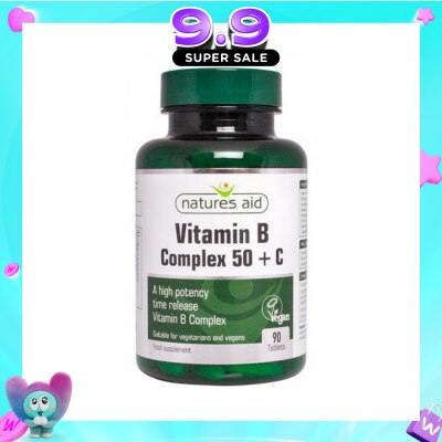 NATURES AID - Vitamin B Complex + Vitamin C (High Potency) 90s image