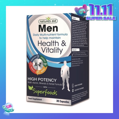 NATURES AID Mens Multivitamins Minerals 30s