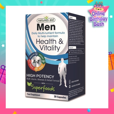 NATURES AID Mens Multivitamins Minerals 30s