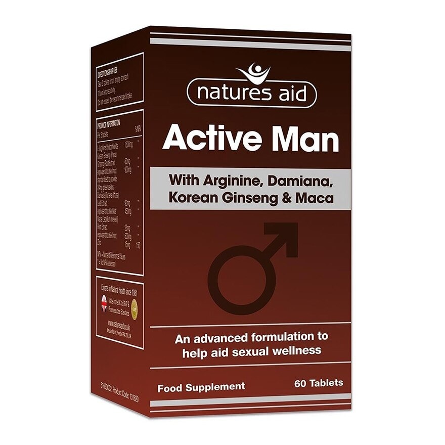 Active Man with Arginine Korean Ginseng and Maca 60s