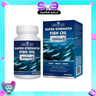 NATURES AID - Omega-3 (Super Strength) 60s (Expiry: Mar`2027) image