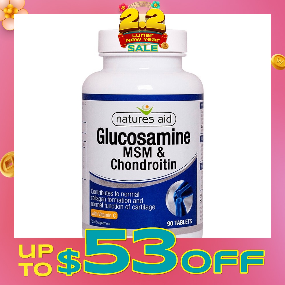 Glucosamine 500mg MSM 500mg + Chondroitin 100mg (with Vit C) 90s