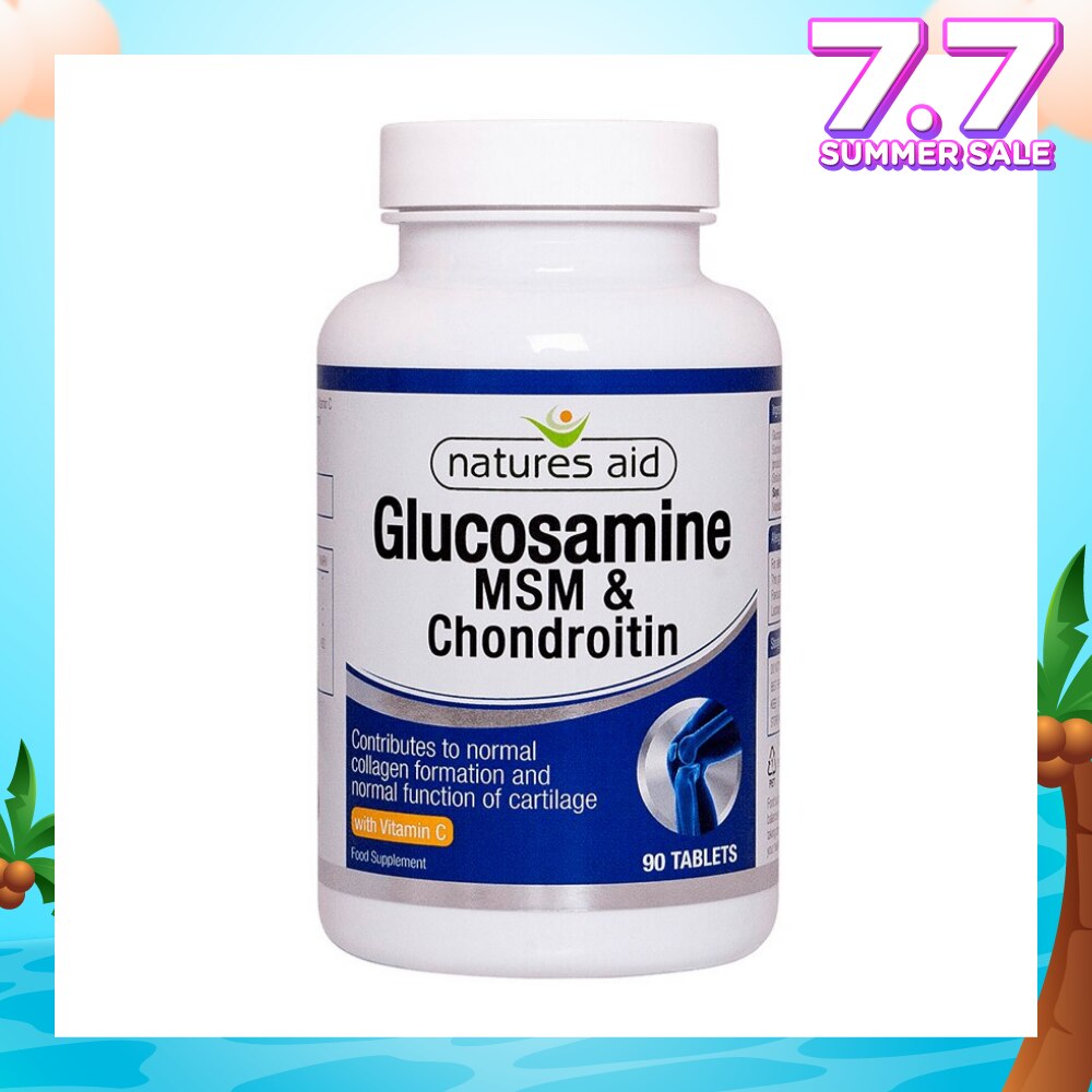 Glucosamine 500mg MSM 500mg + Chondroitin 100mg (with Vit C) 90s