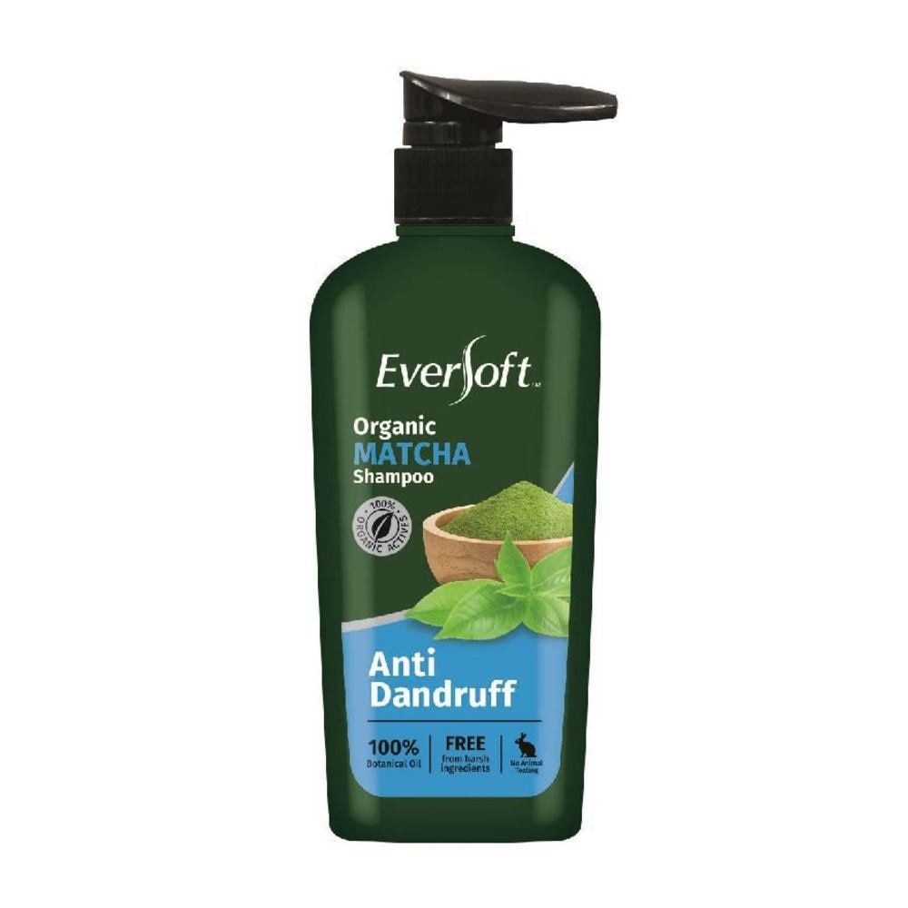 EVERSOFT Organic Matcha Anti Dandruff Shampoo 480ml | Shampoo
