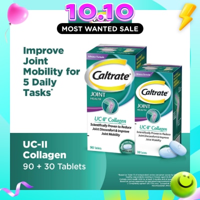 CALTRATE Joint Health UC II Collagen Tablet 90+30s (Expiry: Jul`2027) image