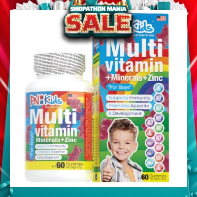 PNKids - MultiVitamin + Minerals Gummies For Kids Boys (Support Immunity Growth & Development) 60s