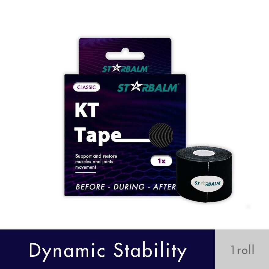 ｍｔfactor tour support shop original tape STARBALM Kinesiology Tape (KT Tape) Classic Black 5cm x 5m (Joint