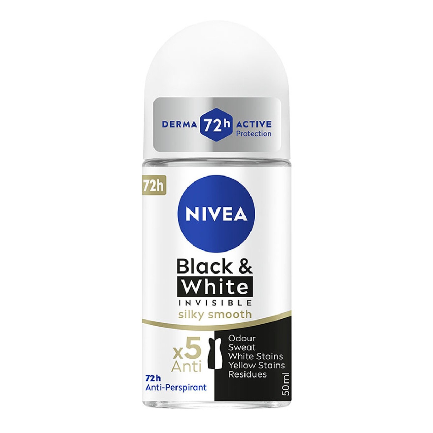 NIVEA Deodorant Roll-on Invisible Black White (Clear) | Body