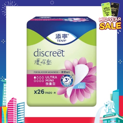 TENA TENA Discreet Ultra Mini Incontinence pad 26s