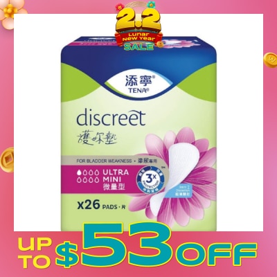 TENA TENA Discreet Ultra Mini Incontinence pad 26s