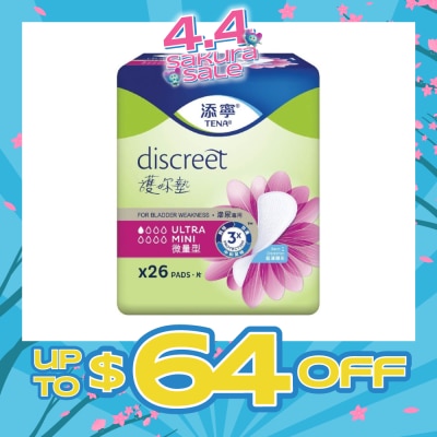 DR P - TENA Discreet Ultra Mini Incontinence pad 26s