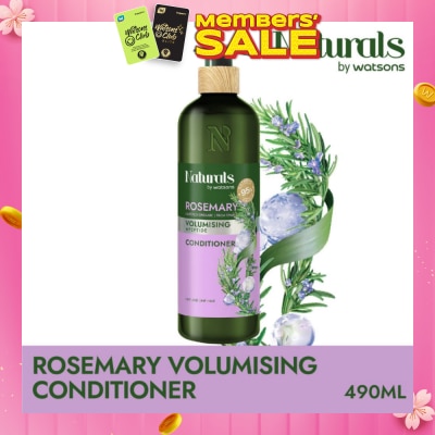 NATURALS BY WATSONS Rosemary + Peptide Volumising Conditioner (For Fine & Limp Hair) 490ml