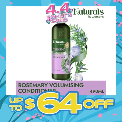 NATURALS BY WATSONS - Rosemary + Peptide Volumising Conditioner (For Fine & Limp Hair) 490ml