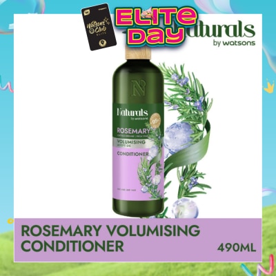 NATURALS BY WATSONS - Rosemary + Peptide Volumising Conditioner (For Fine & Limp Hair) 490ml