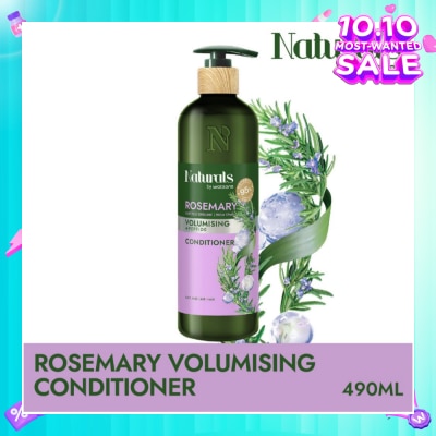 NATURALS BY WATSONS Rosemary + Peptide Volumising Conditioner (For Fine & Limp Hair) 490ml