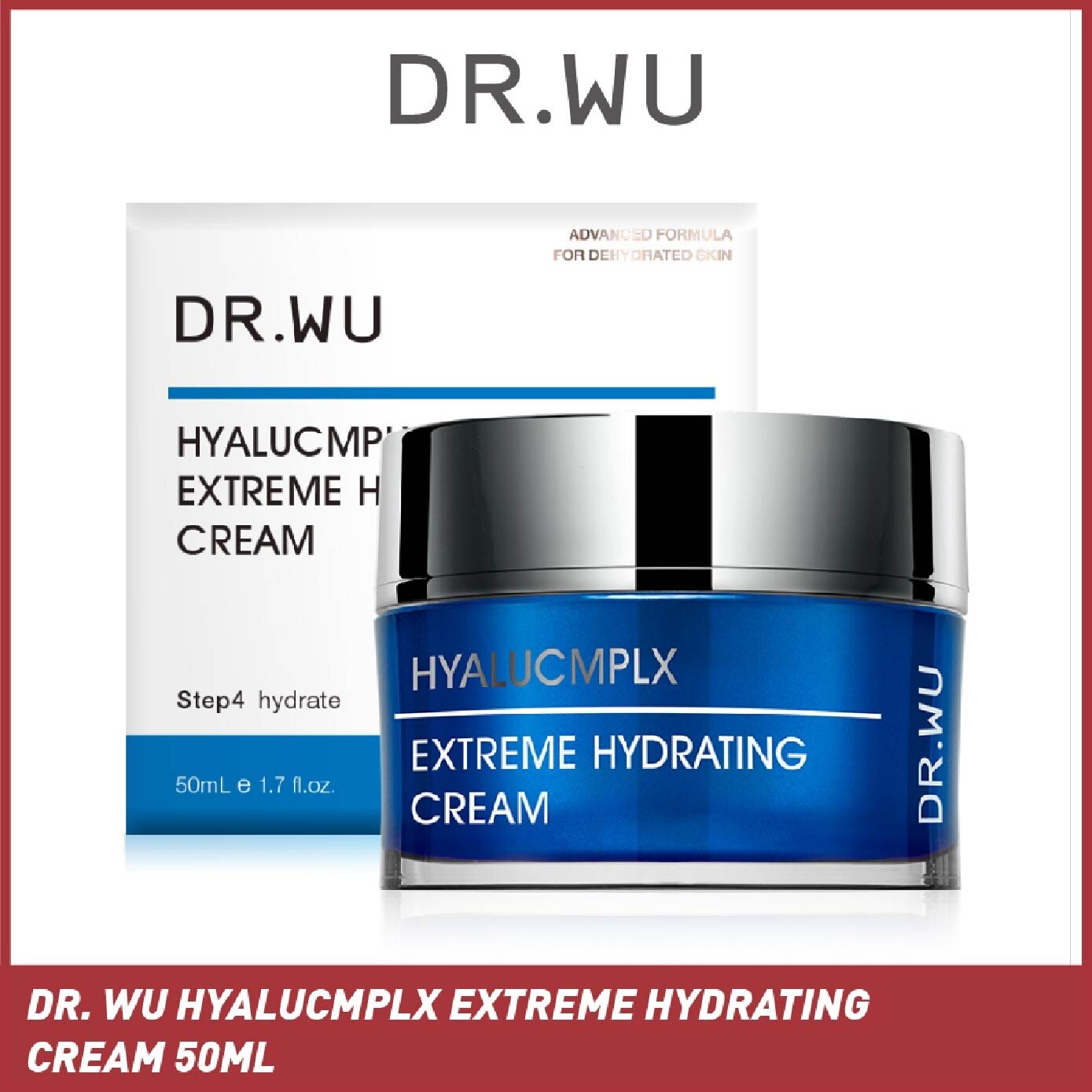 Dr.PUR Vital Cream 50g ♯1.♯5.♯7 DR. WU Hyalucmplx Extreme Hydrating Cream (To Restore Skin Healthy