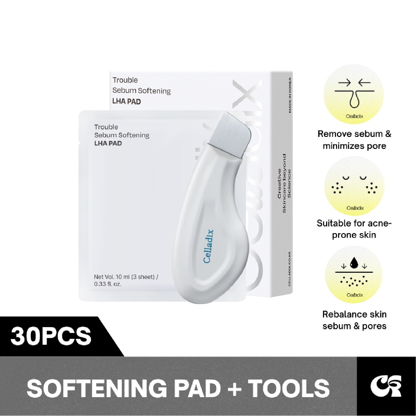 CELLADIX Trouble Sebum Softening LHA Pad 30s With Tool | Face