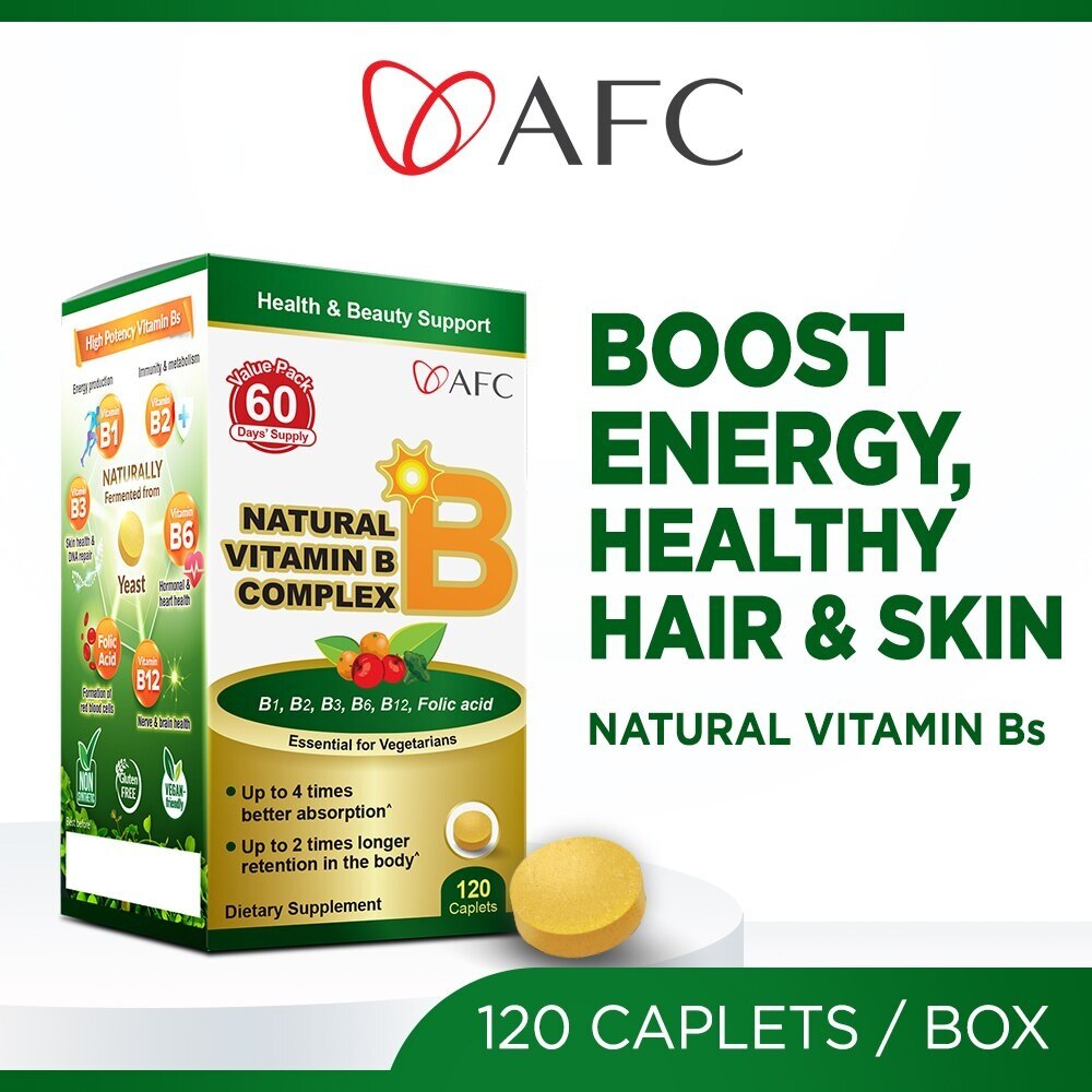 AFC JAPAN Natural Vitamin B Complex Dietary Supplement caplets