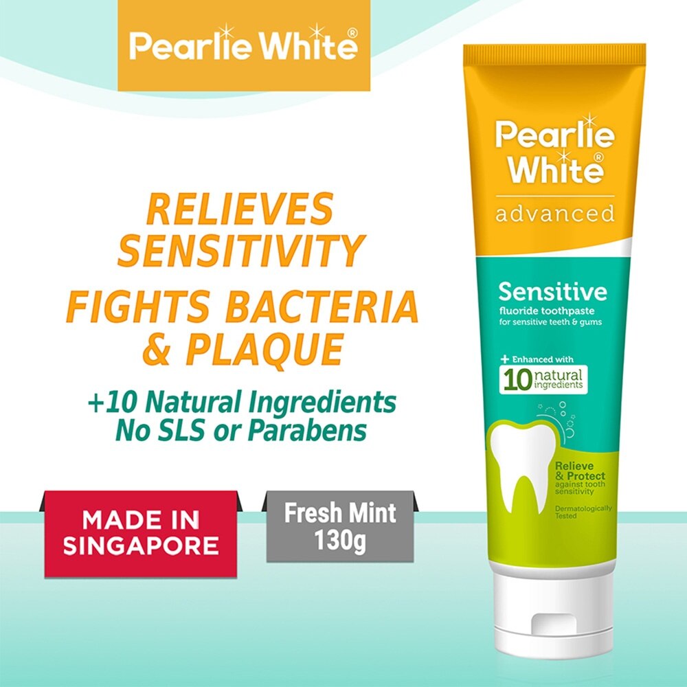 PEARLIE WHITE® Advanced Sensitive Fluoride Toothpaste 130g | Oral